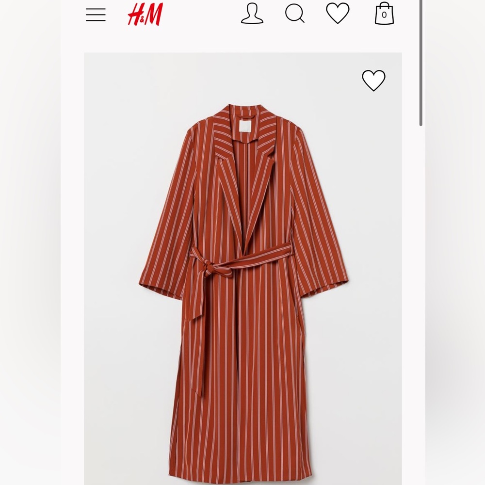 H&M long robe with tie belt